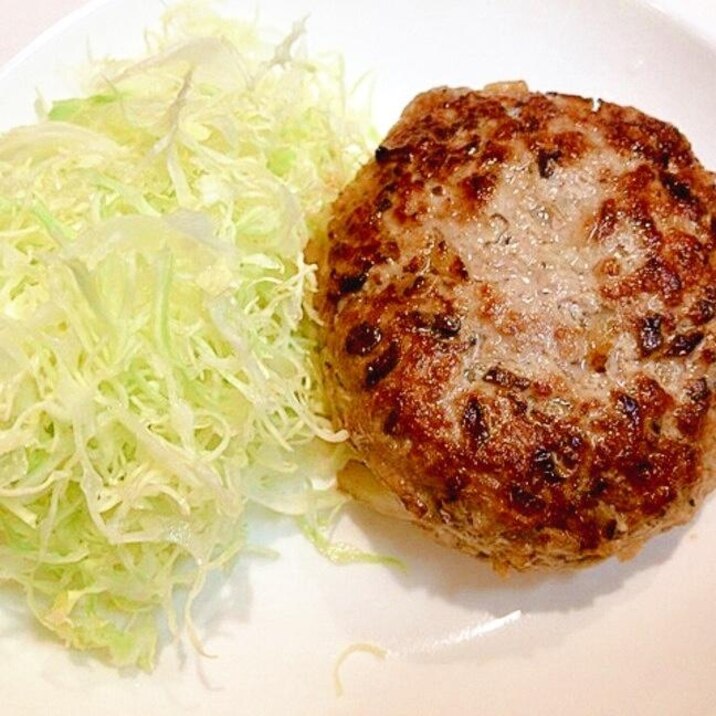 1人分を簡単に☆椎茸と生姜のハンバーグ